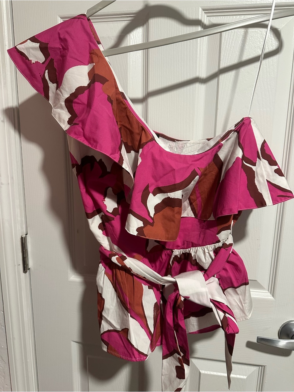 Ann Taylor Off the Shoulder Floral Ruffle Peplum Top Size XL